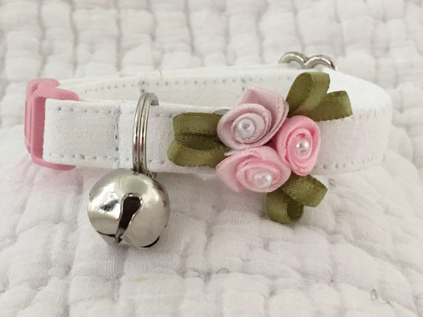 Cat Collar with Bell Cat Breakaway Collar Custom Made Kitten Collar
