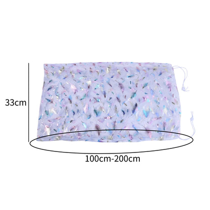 Bird Cage Cover Dustproof Birdseed Net Seed Catcher Nylon Mesh Birdseed Net Guard for Bird Cage Stars /Solid Color