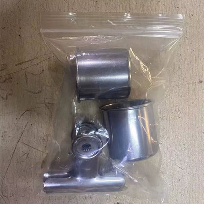 Bird Food Cup Stainless Steel Birds Parrot Feeder round Aviary Pet Food Water Feeding Bowl