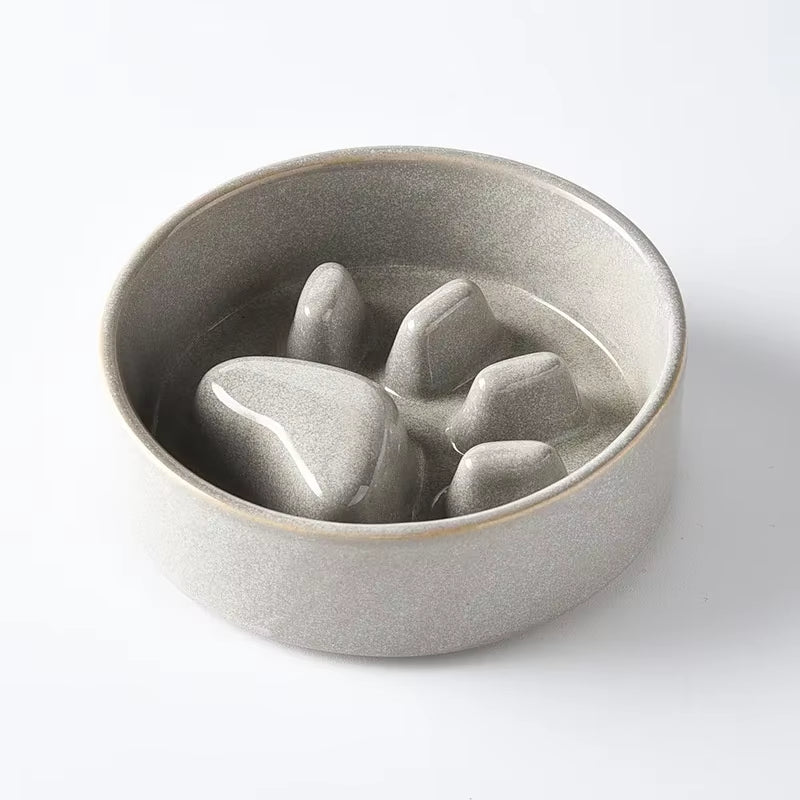 New Slow Food Bowl Ceramic Food Bowl for Dogs and Cats Slow Food Bowl Pet Supplies anti Knock anti Choke Feeder Dog Accessories