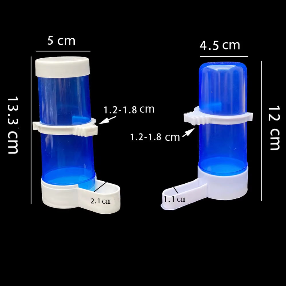 Pet Bird Automatic Drinker Feeder Blue Bird Feeder Bird Cage Parrot Feeding Tool Automatic Feeder Bowls and Drinkers 1 Pcs