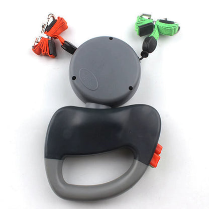 3M Dual Leash Pet Retractable Automatic Winding Rope Dogs Walking Traction Leash Accessory