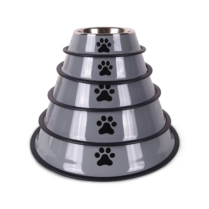 1PC Stainless Steel Pet Bowl Cat Bowl Dog Food Bowl Multi-Specification Anti-Fall Food Bowl Food Bowl Feeding Pet Supplies