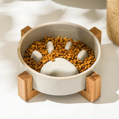 New Slow Food Bowl Ceramic Food Bowl for Dogs and Cats Slow Food Bowl Pet Supplies anti Knock anti Choke Feeder Dog Accessories