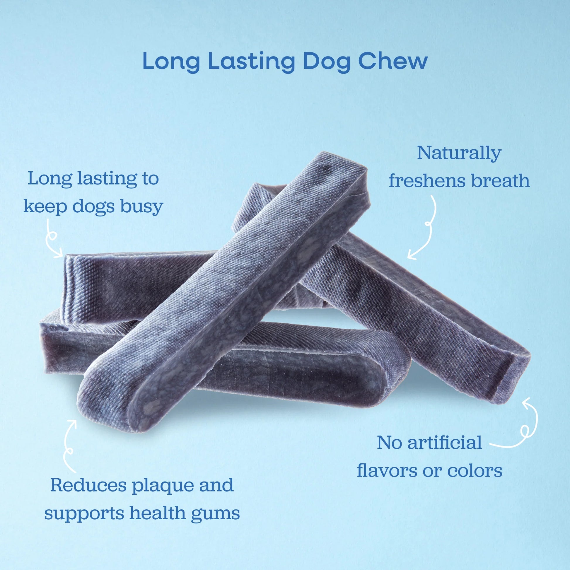 Long Lasting Dental Yak Chews - Cranberry and Blueberry Yak Chews for Dogs