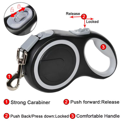 Long Strong Pet Leash for Large Dogs Nylon Retractable Big Dog Walking Leash Leads Automatic Extending Dog Leash Rope Supplies