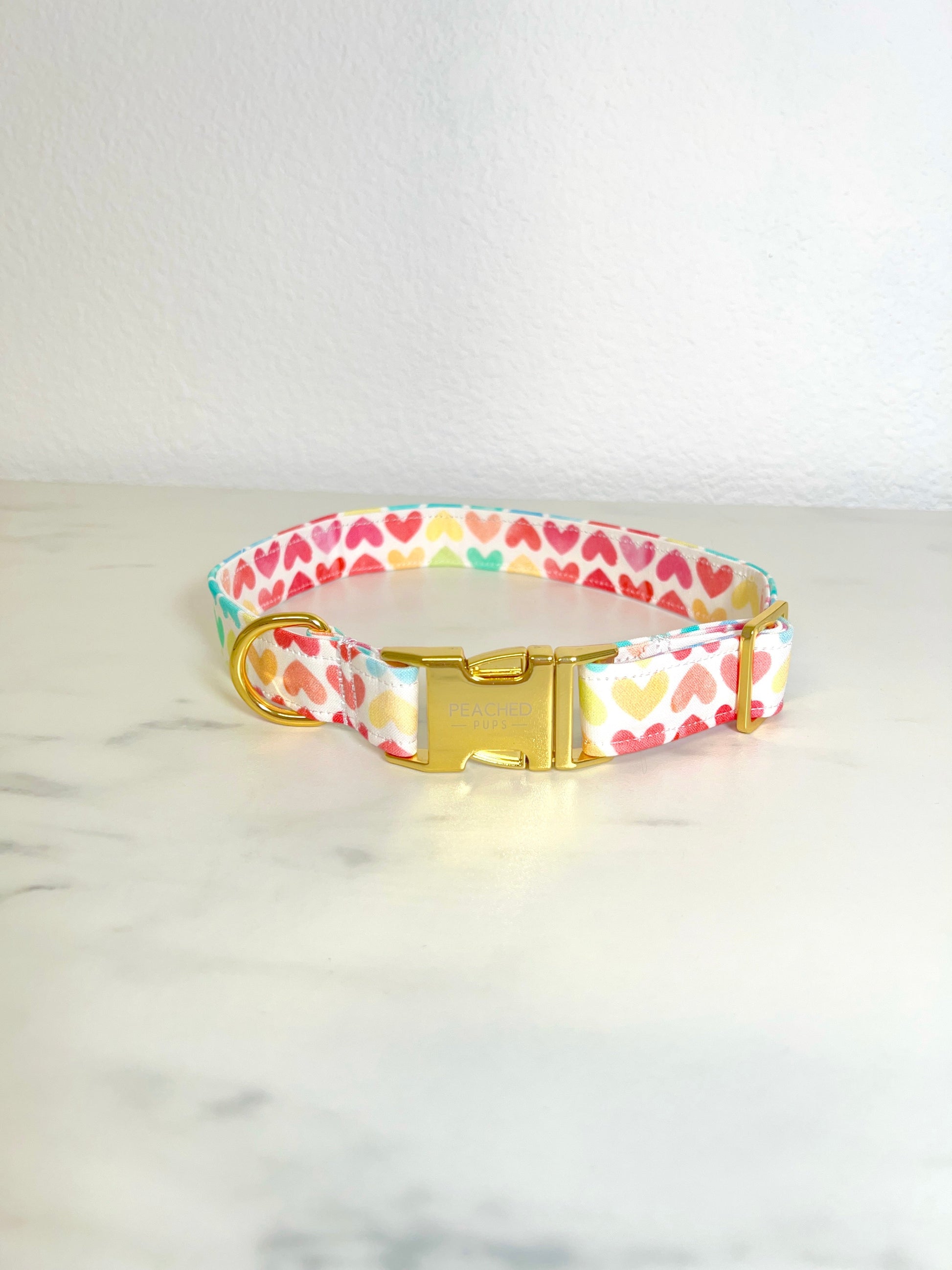 Rainbow Hearts Collar