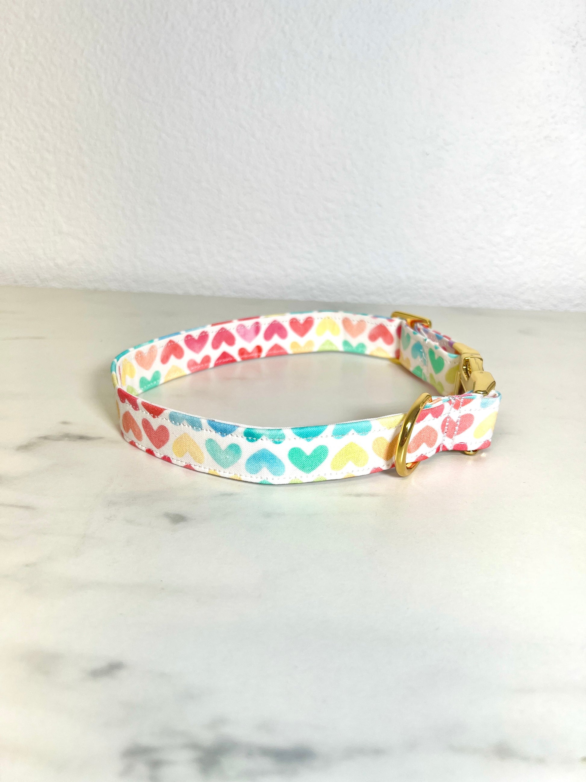 Rainbow Hearts Collar