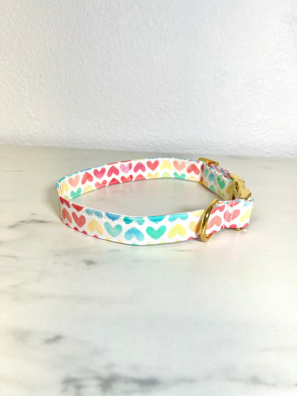 Rainbow Hearts Collar