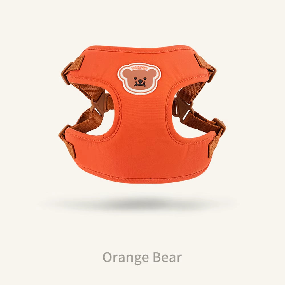 Cute Bear Pet Harness Leash Set Dog Vest Harness Strap Adjustable Breathable Harness for Puppy Cat Dog Supplies