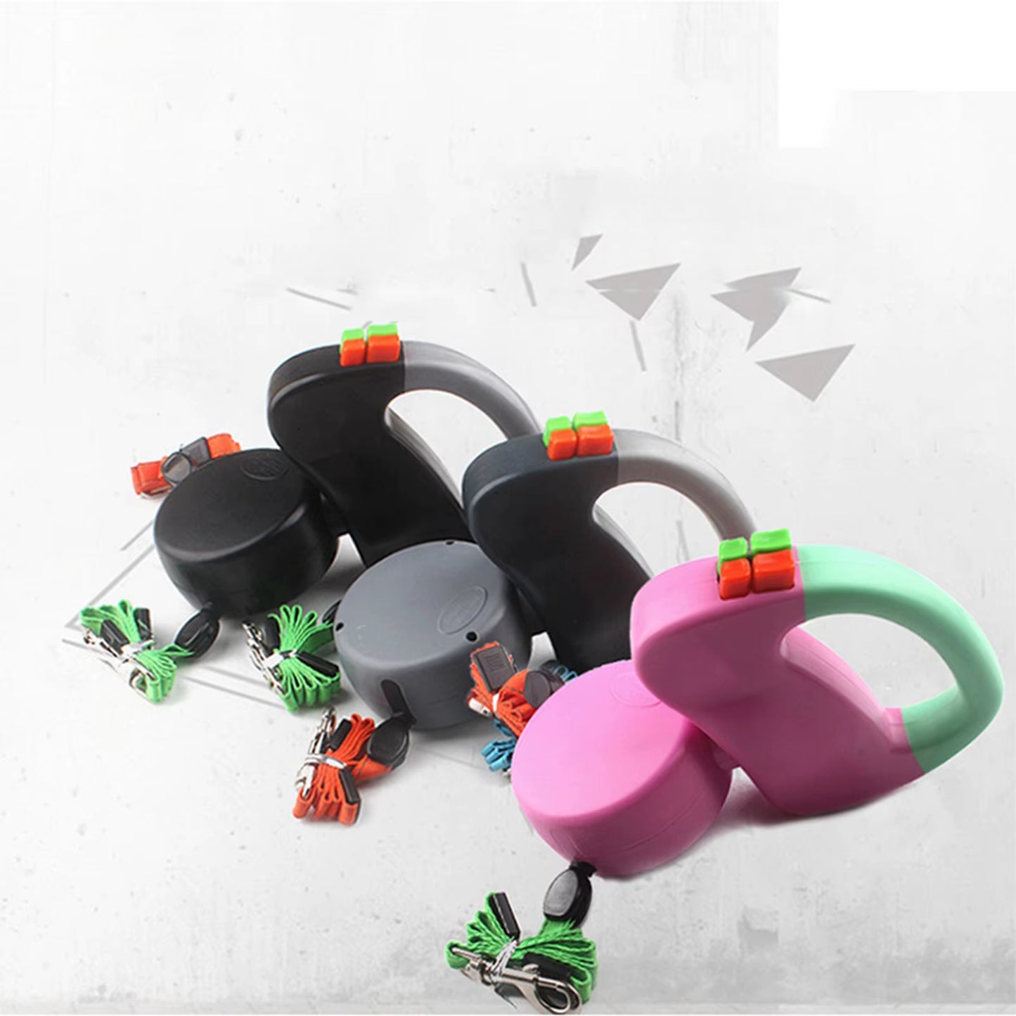 3M Dual Leash Pet Retractable Automatic Winding Rope Dogs Walking Traction Leash Accessory