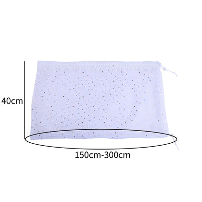 Bird Cage Cover Dustproof Birdseed Net Seed Catcher Nylon Mesh Birdseed Net Guard for Bird Cage Stars /Solid Color