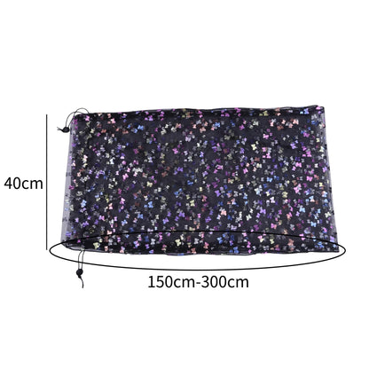 Bird Cage Cover Dustproof Birdseed Net Seed Catcher Nylon Mesh Birdseed Net Guard for Bird Cage Stars /Solid Color