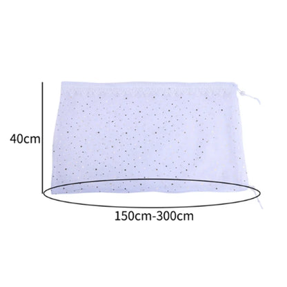 Bird Cage Cover Dustproof Birdseed Net Seed Catcher Nylon Mesh Birdseed Net Guard for Bird Cage Stars /Solid Color