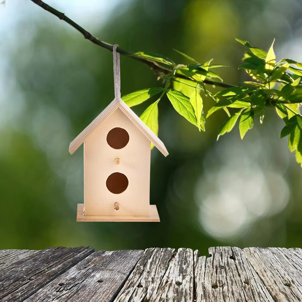 DIY Bird House Outdoor Hanging Bird Nest Home Decoration Gardening Decoration #BW