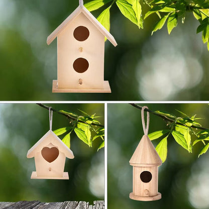 DIY Bird House Outdoor Hanging Bird Nest Home Decoration Gardening Decoration #BW