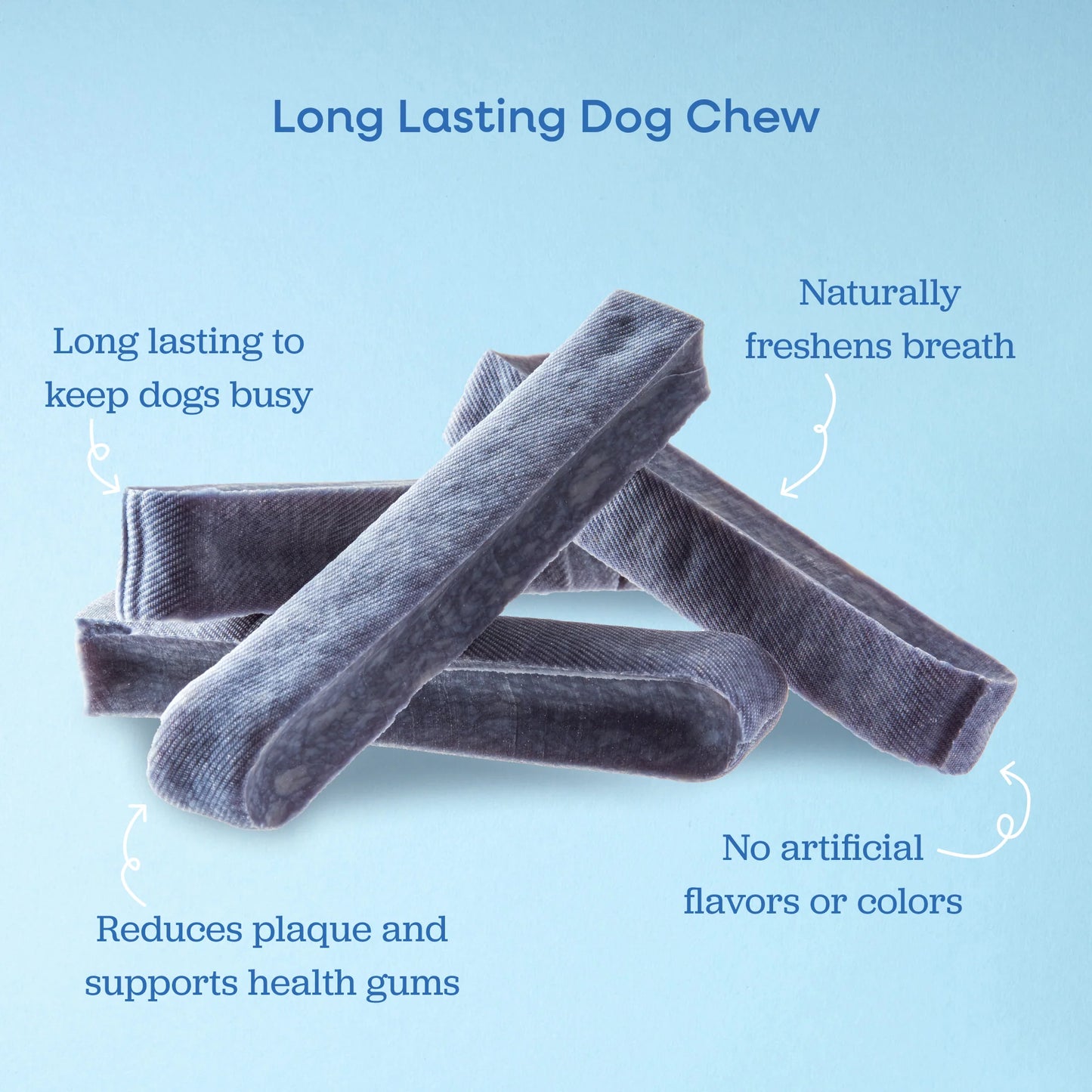 Long Lasting Dental Yak Chews - Cranberry and Blueberry Yak Chews for Dogs