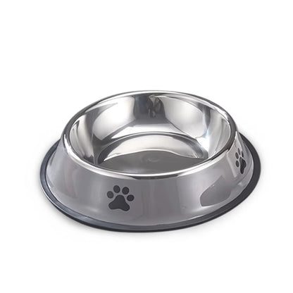 1PC Stainless Steel Pet Bowl Cat Bowl Dog Food Bowl Multi-Specification Anti-Fall Food Bowl Food Bowl Feeding Pet Supplies